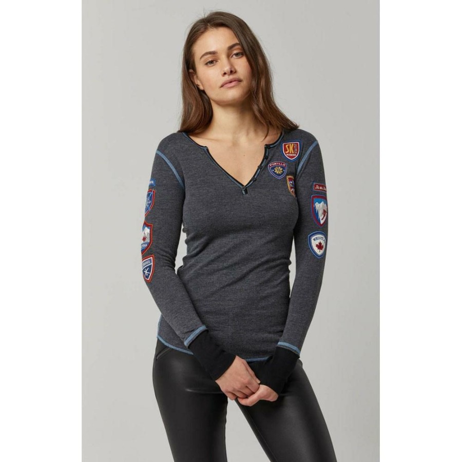 * Alp N Rock Ski The World Henley Shirt Women'S Hot Sell