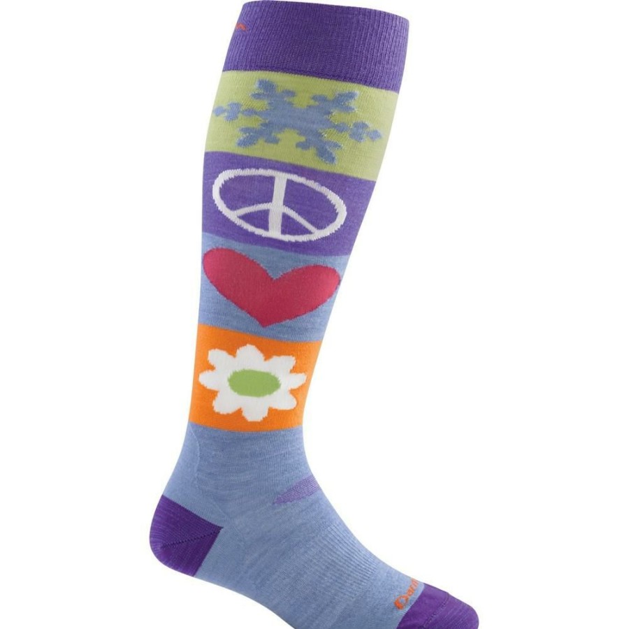 * Hot Sale Darn Tough Peace Love Snow Sock Cushion Women'S