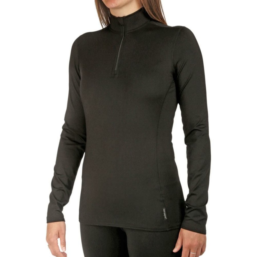 * Hot Selling Hot Chillys Micro-Elite Chamois Solid Zip-T Women'S