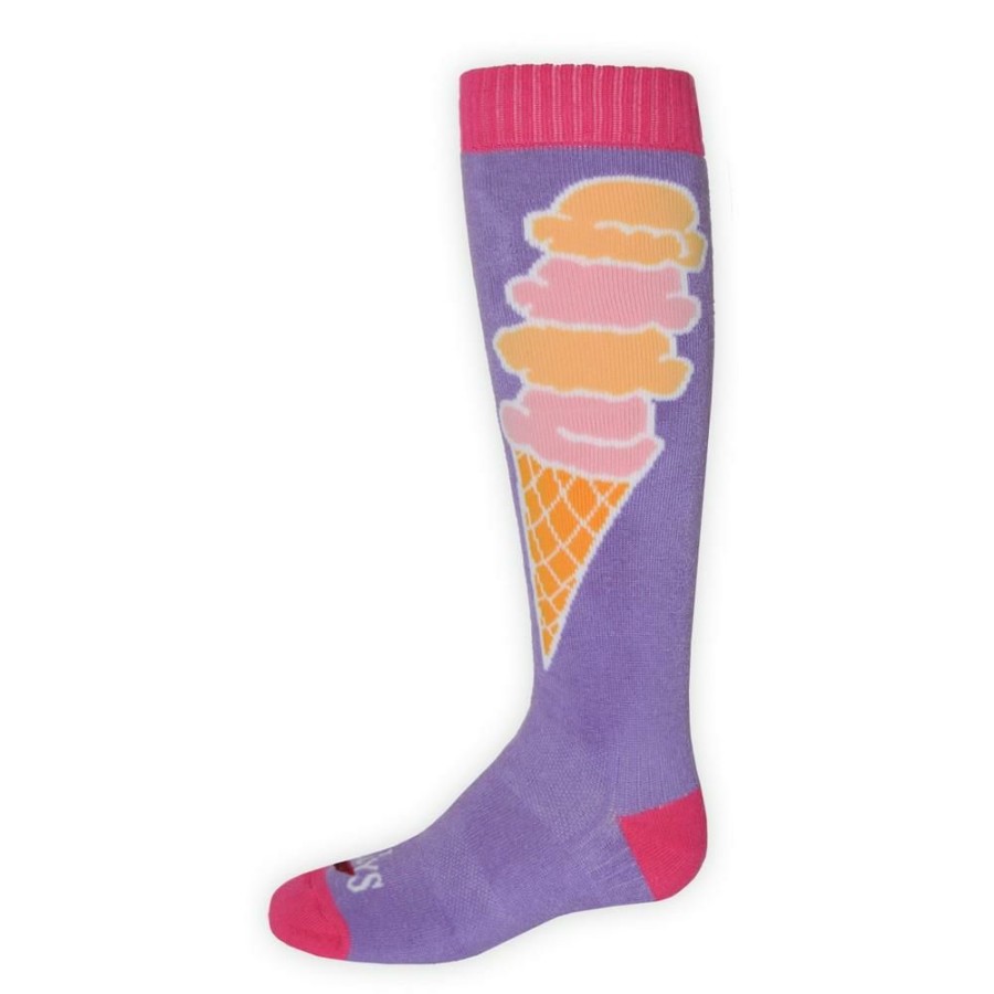 * Best-Selling Hot Chillys Ice Cream Mid Volume Sock Youth